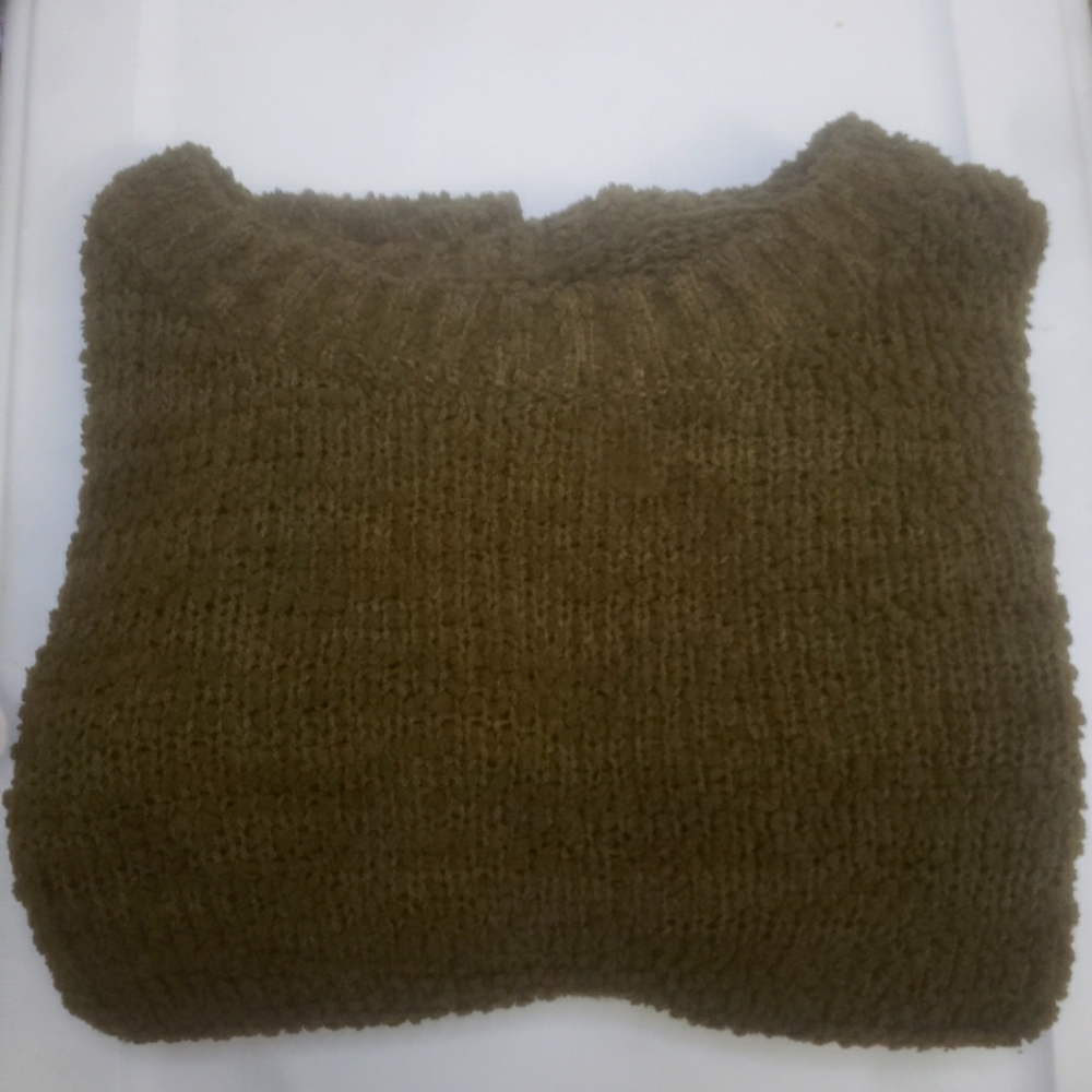 Green knit sweater